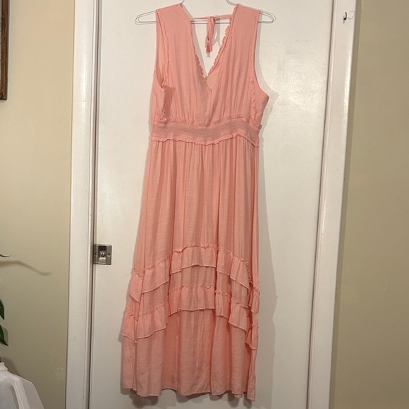 Elegant J Gee Pink/ peach Sleeveless Dress - Picture 6 of 7